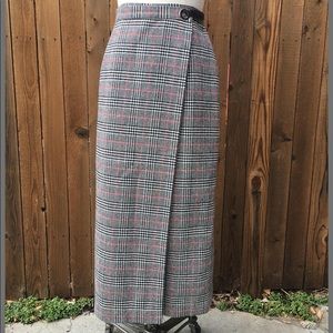 ❤️Vintage 1990s Evan-Picone glen plaid wool skirt